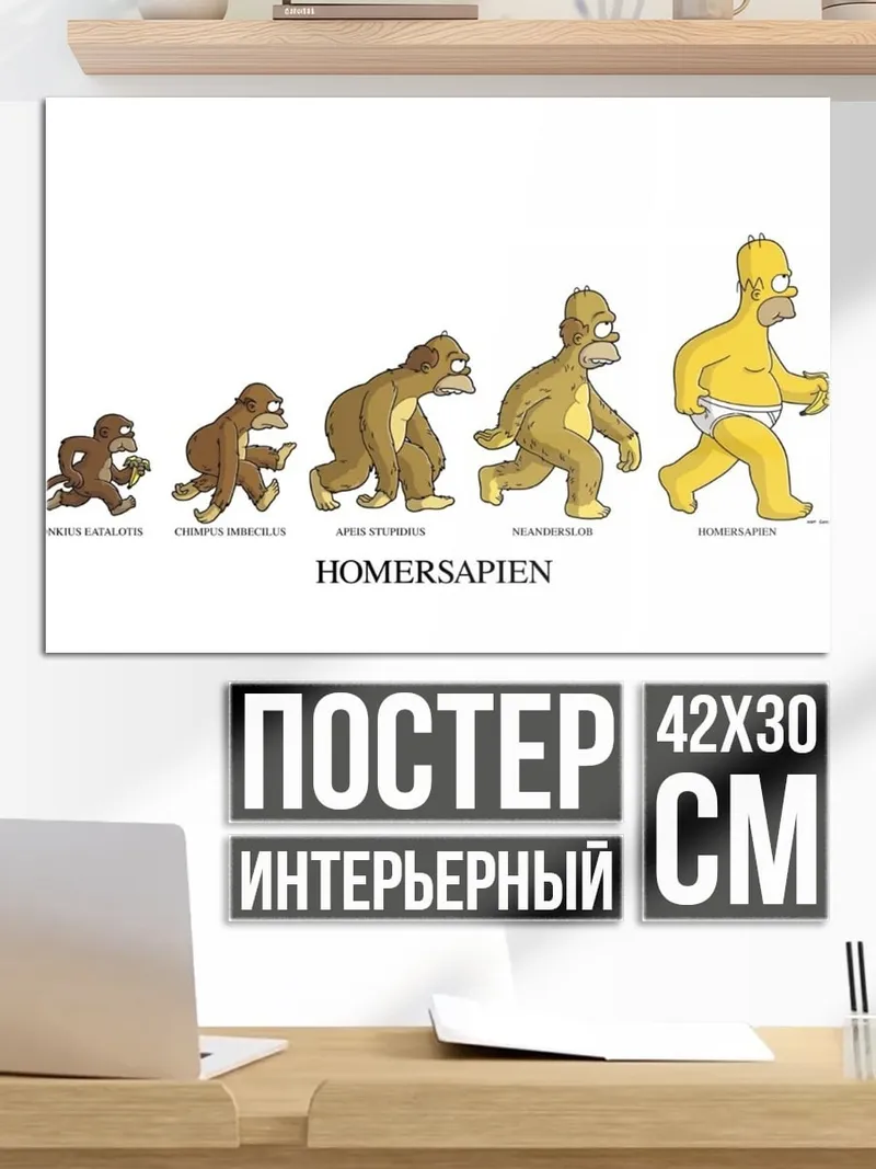 Постер эволюция Хомерсапиен
