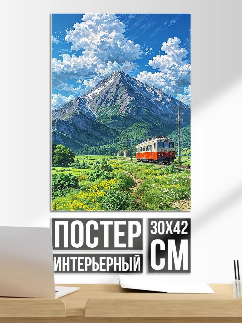 Постер Поезд в горах