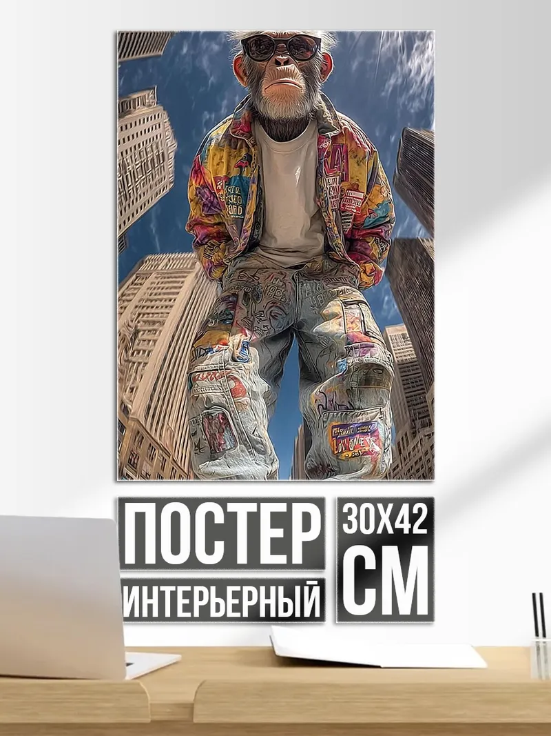 Постер Обезьяна в городе