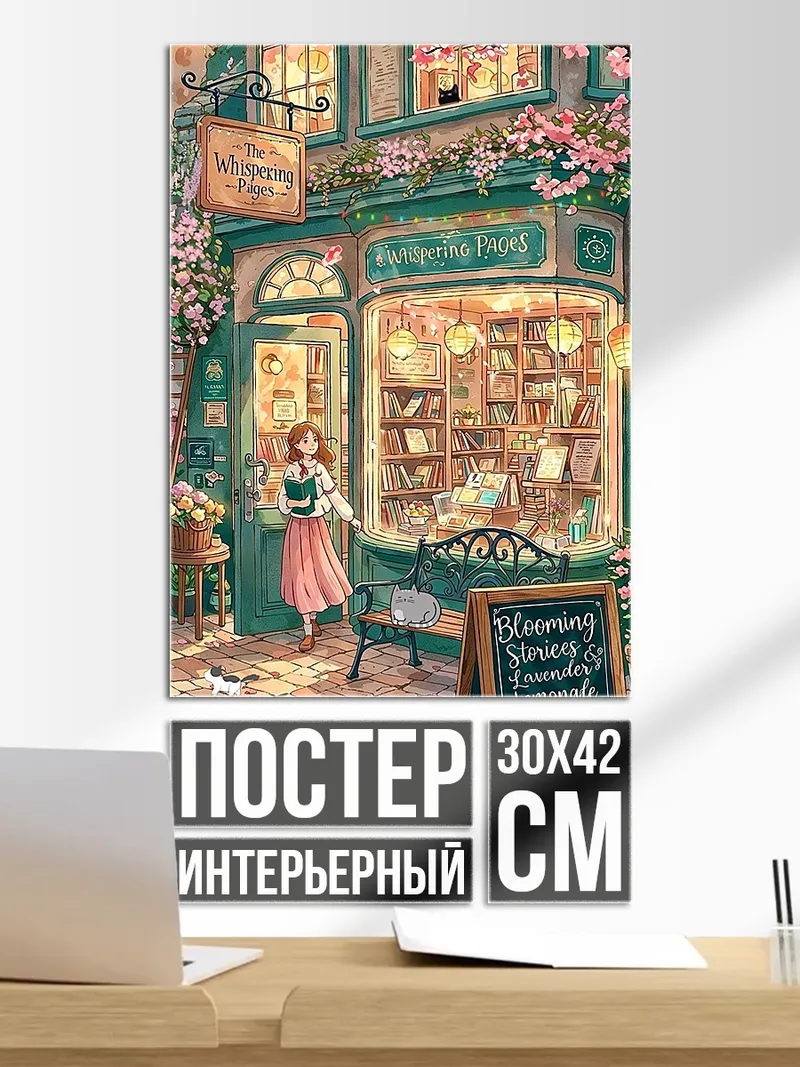 Постер Книжный магазин весной