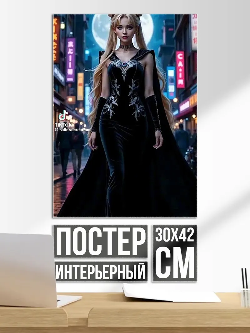Постер Сейлор Мун в городе