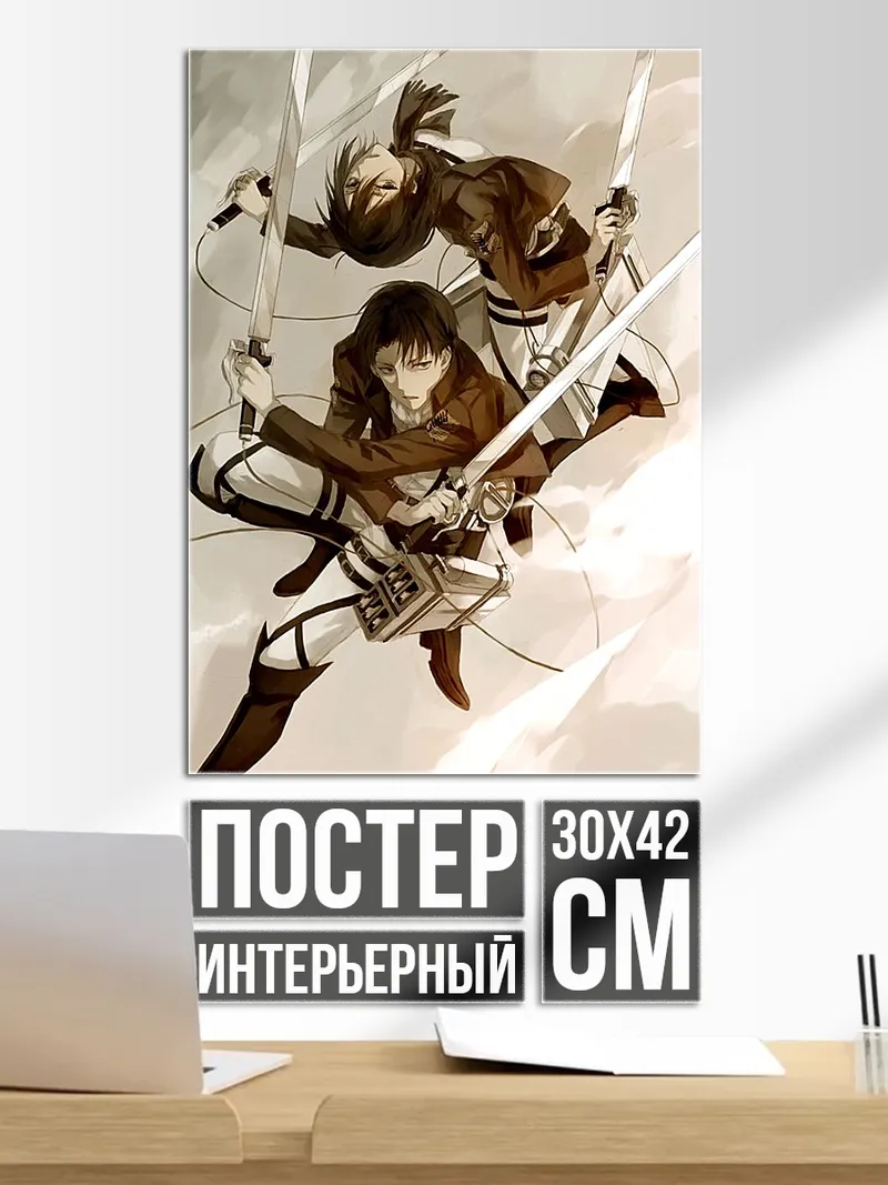 Постер Леви и Микаса