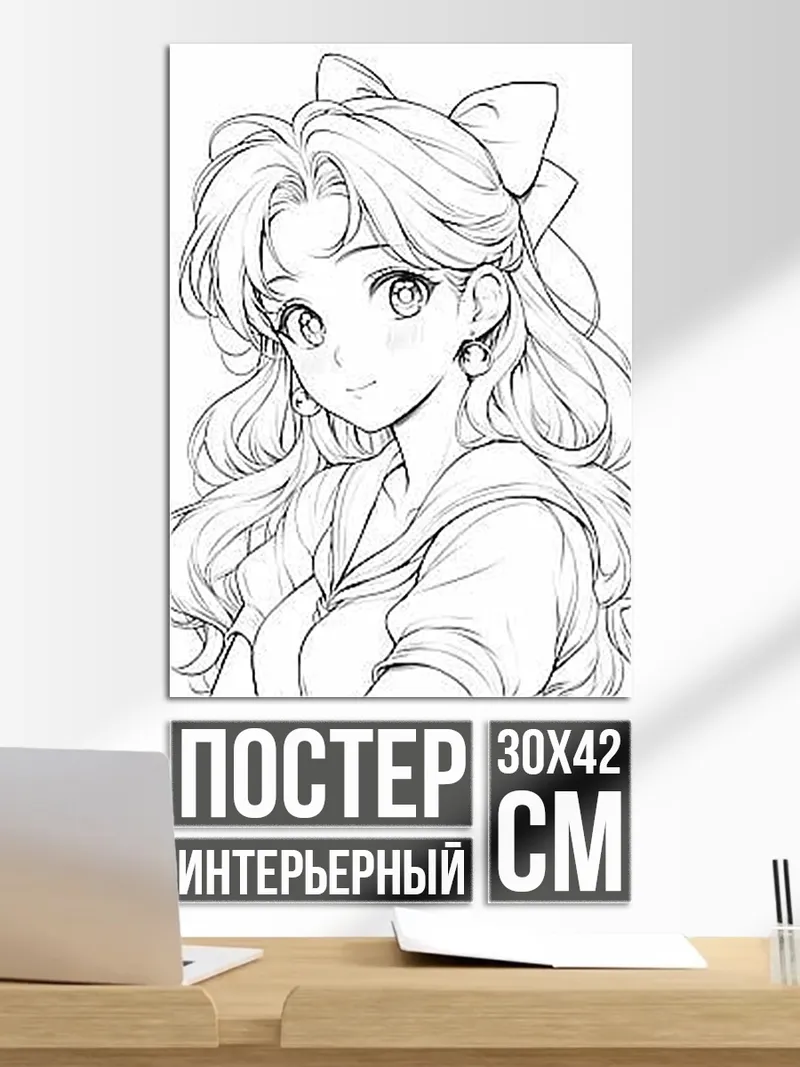 Постер Девушка с бантом