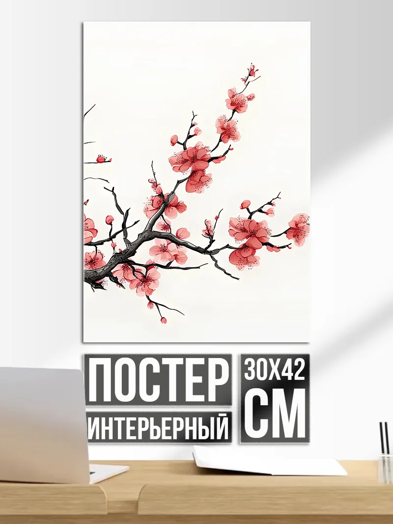 Постер Цветущая сакура