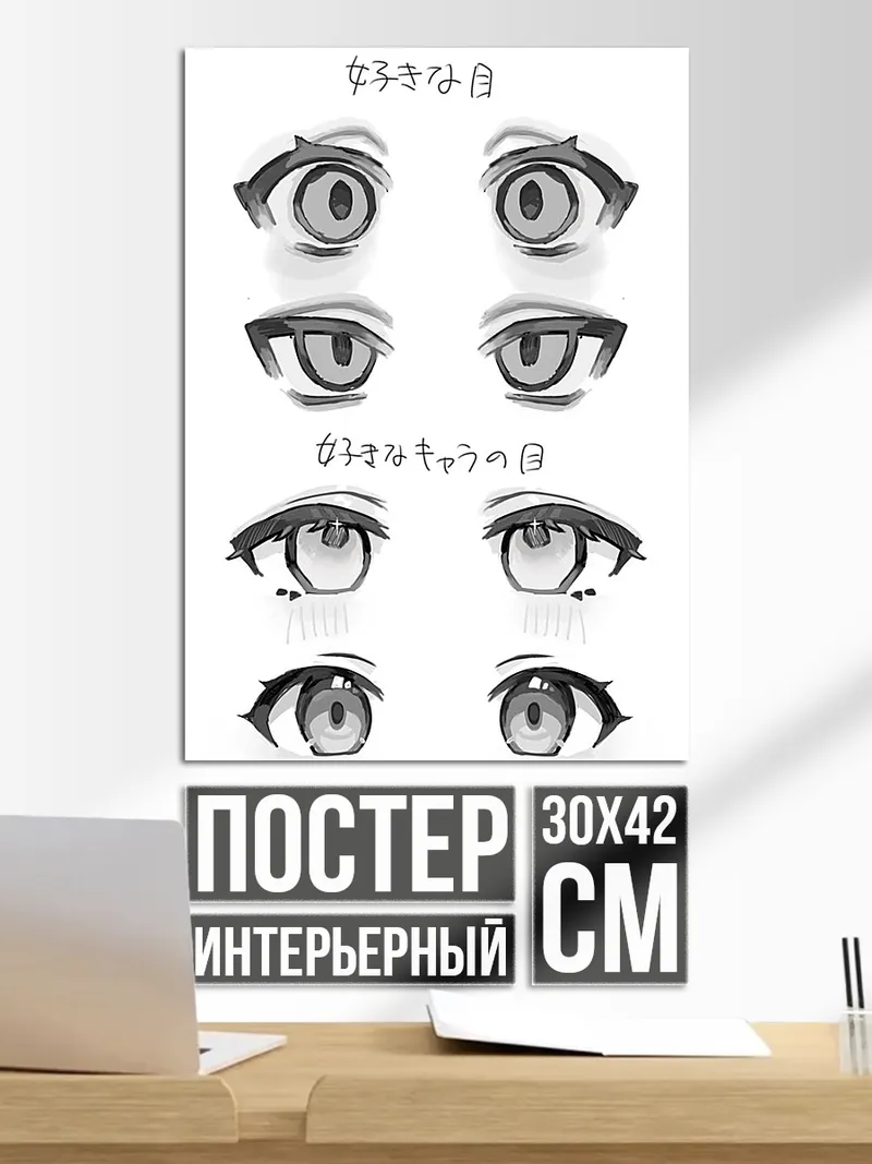 Постер Аниме глаза арт