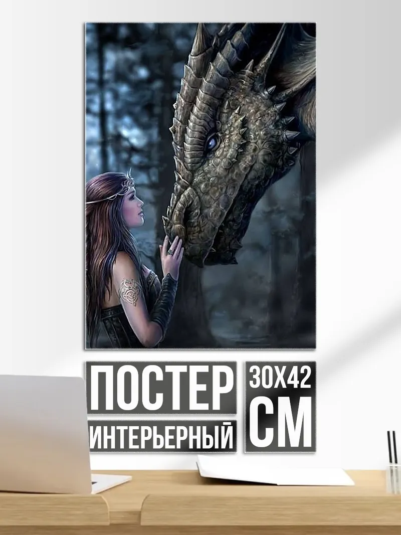 Постер Девушка и дракон