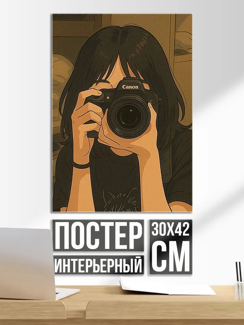 Постер Девушка с камерой
