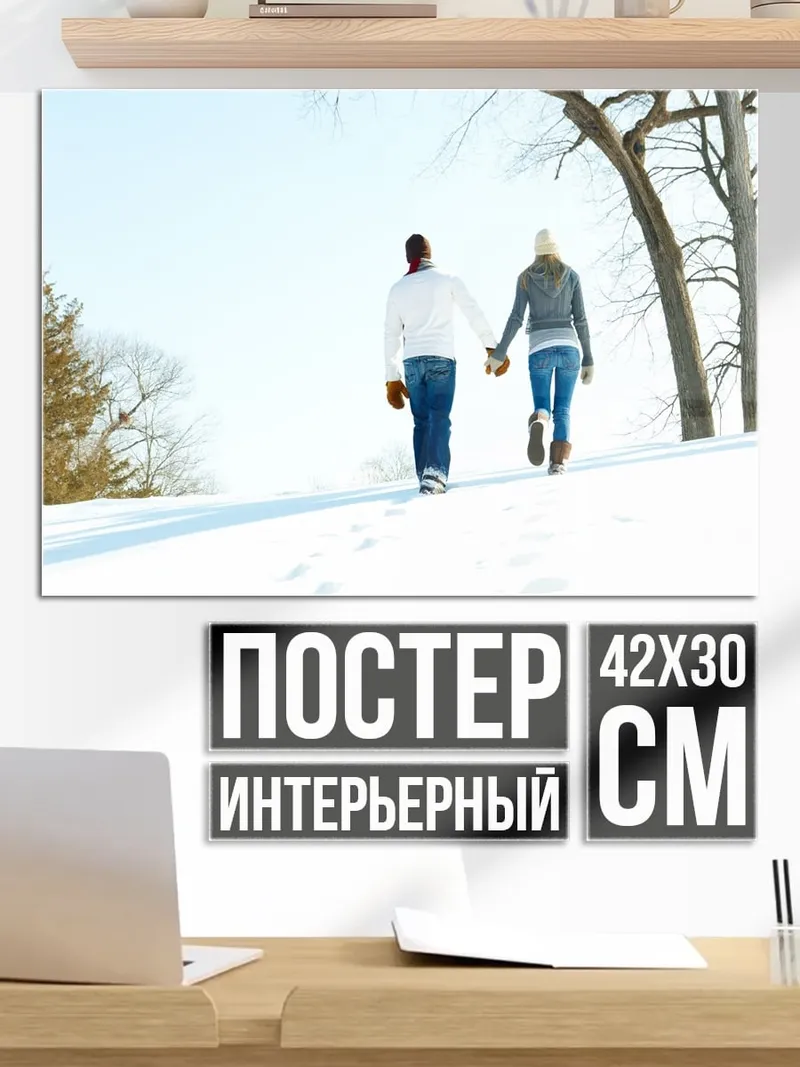 Постер Пара на снегу