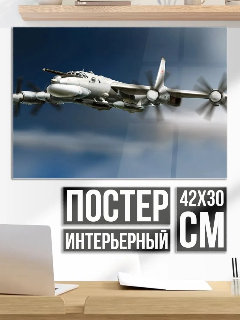 Постер Летающий самолет