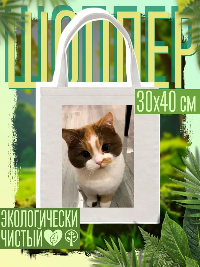 Шоппер Милый котик смотрит