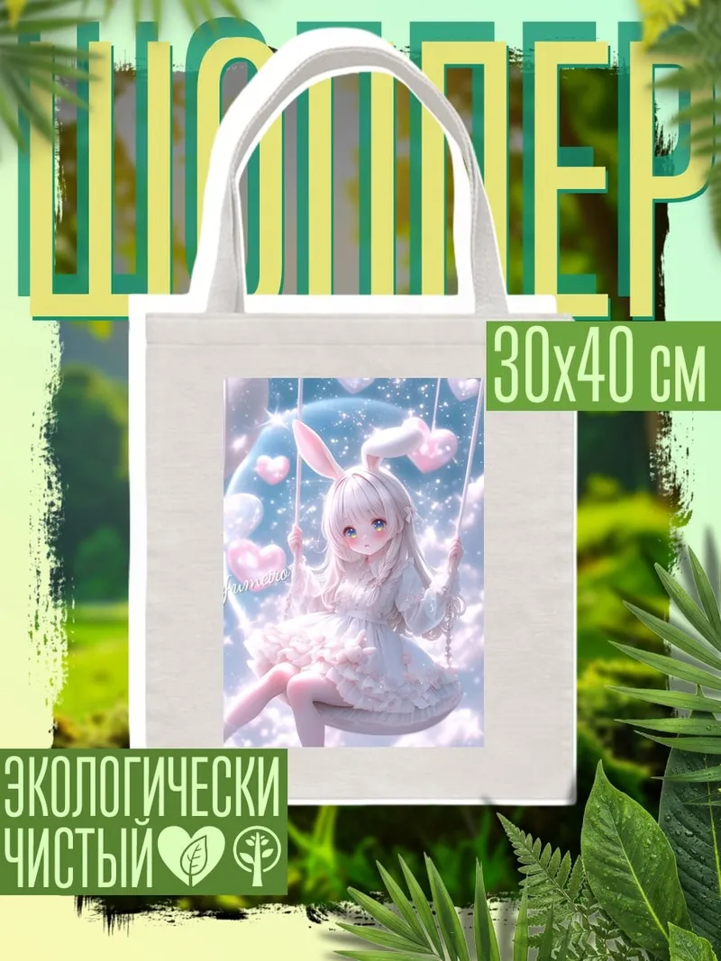 Шоппер Девочка с ушками