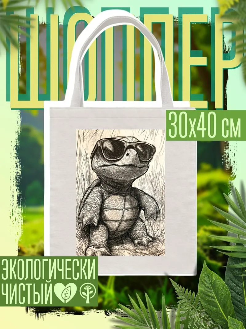 Шоппер Черепаха в очках