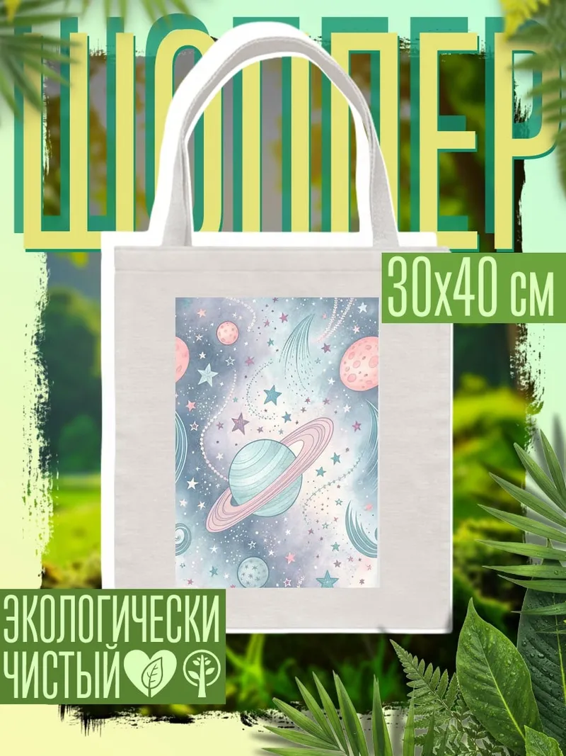 Шоппер Космический узор