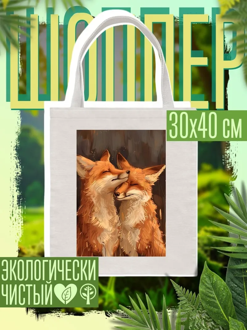 Шоппер Две лисы