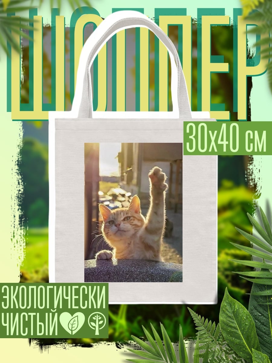 Шоппер Кот поднимает лапу