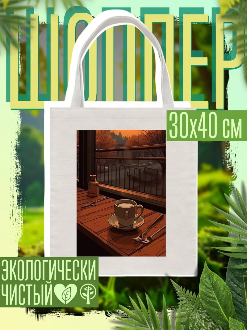 Шоппер Кофе в уютном кафе