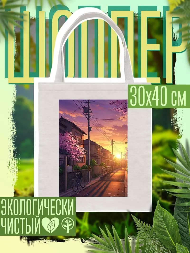 Шоппер Японская улица на закате