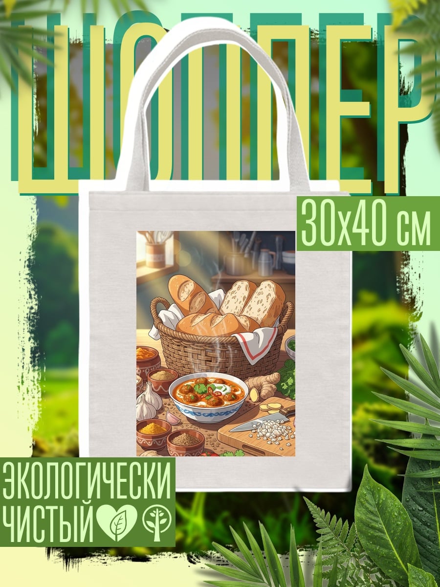 Шоппер Корзина хлеба и рагу