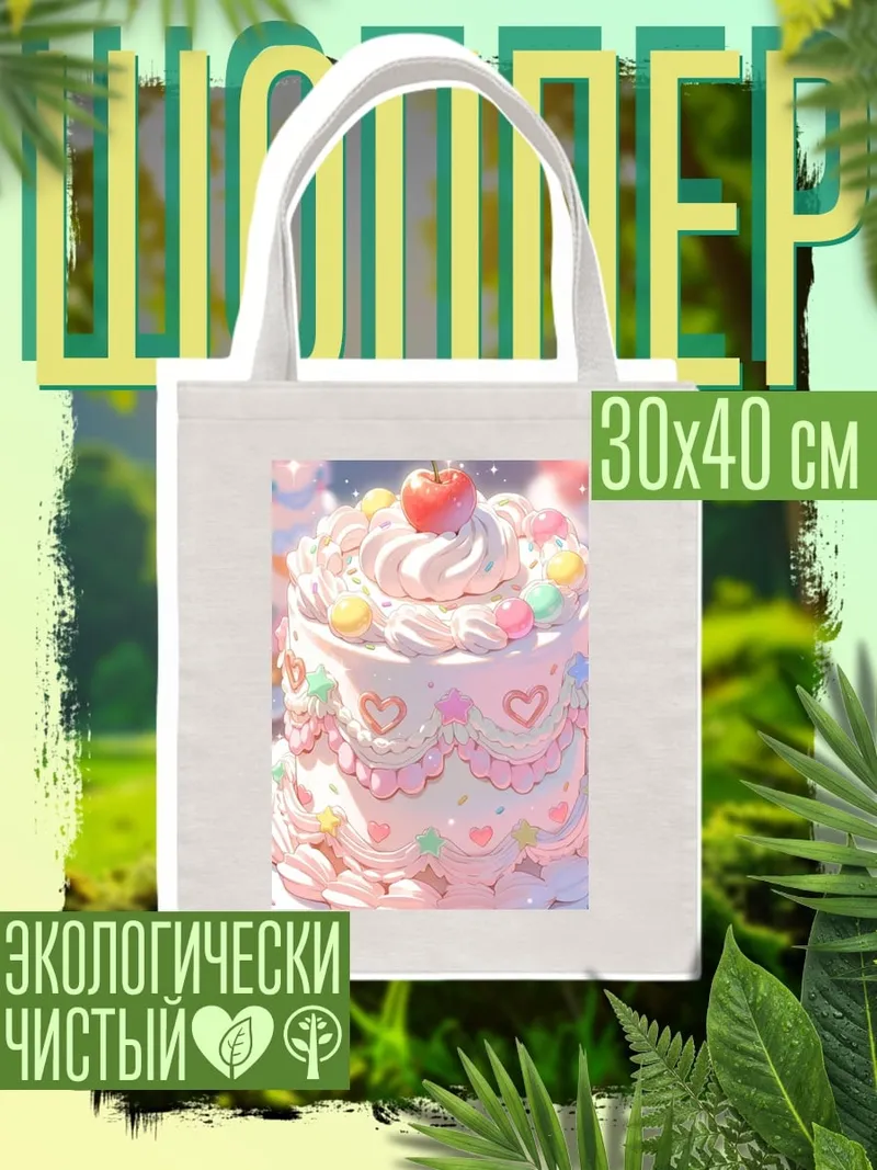 Шоппер Розовый торт