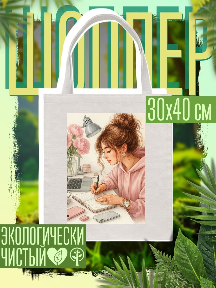 Шоппер Девушка пишет