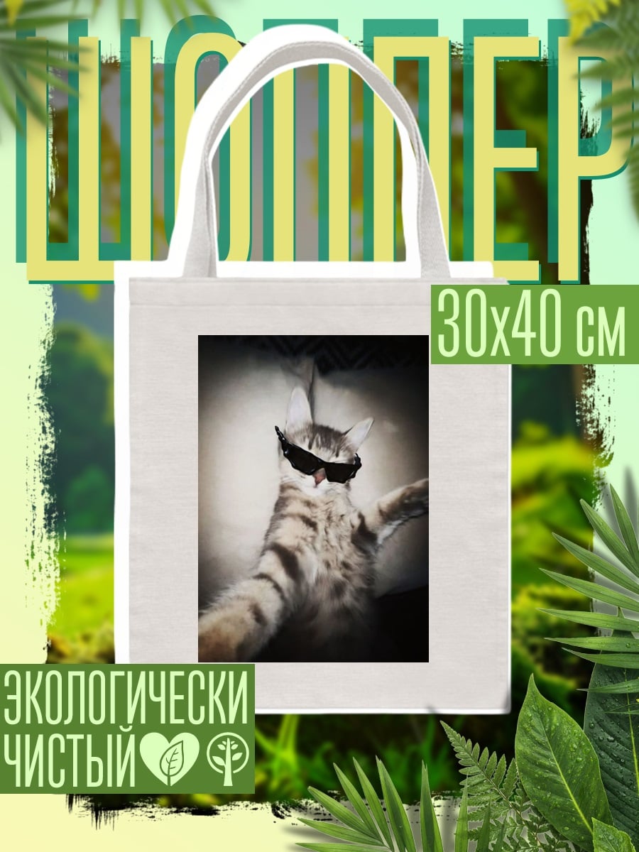 Шоппер Кот в очках