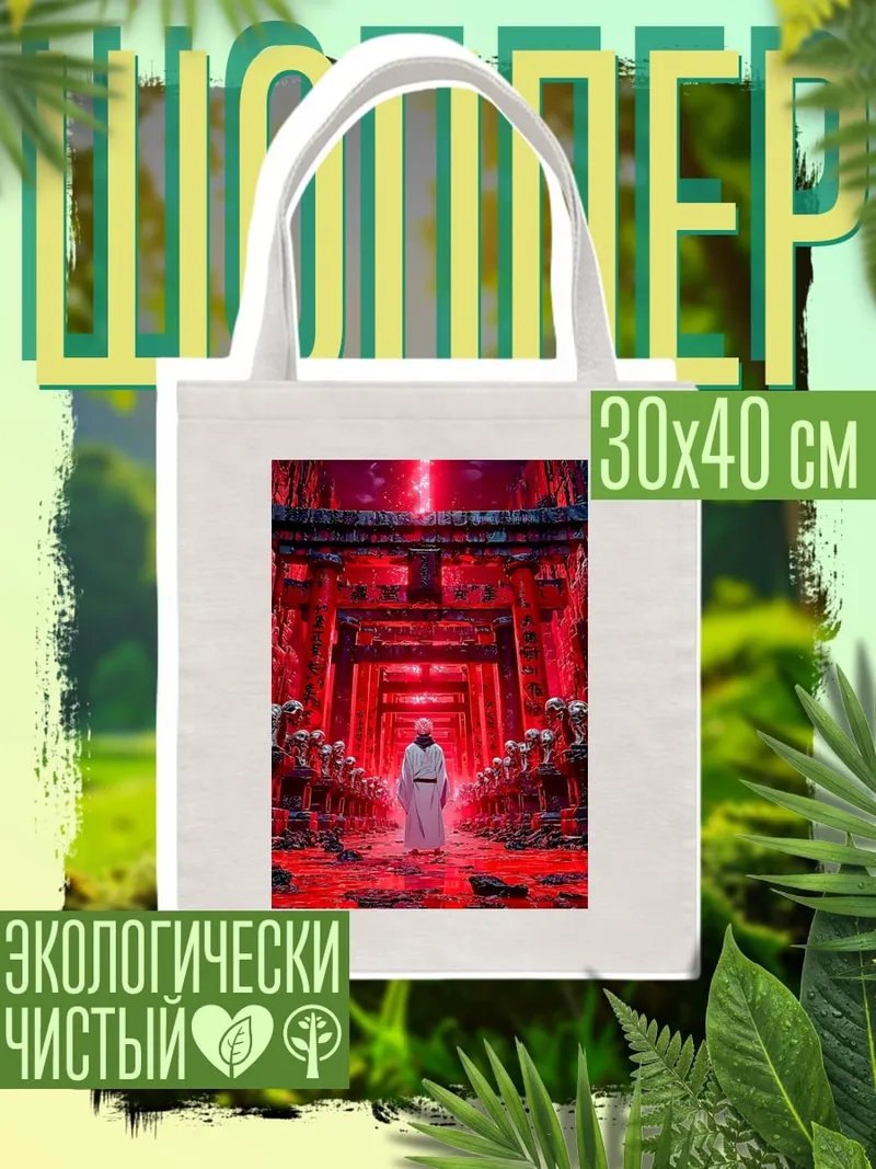 Шоппер Красный храм с монахом