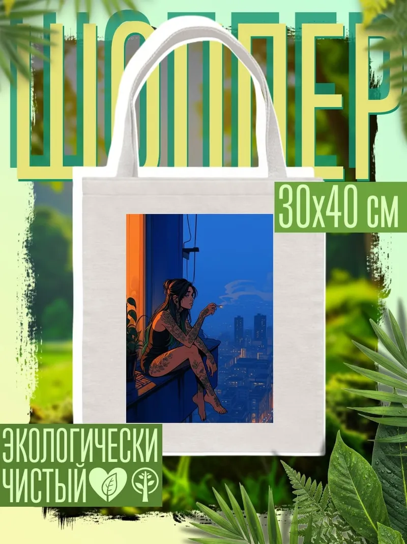 Шоппер Девушка на крыше
