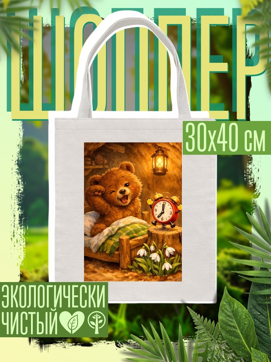 Шоппер Медвежонок в кровати