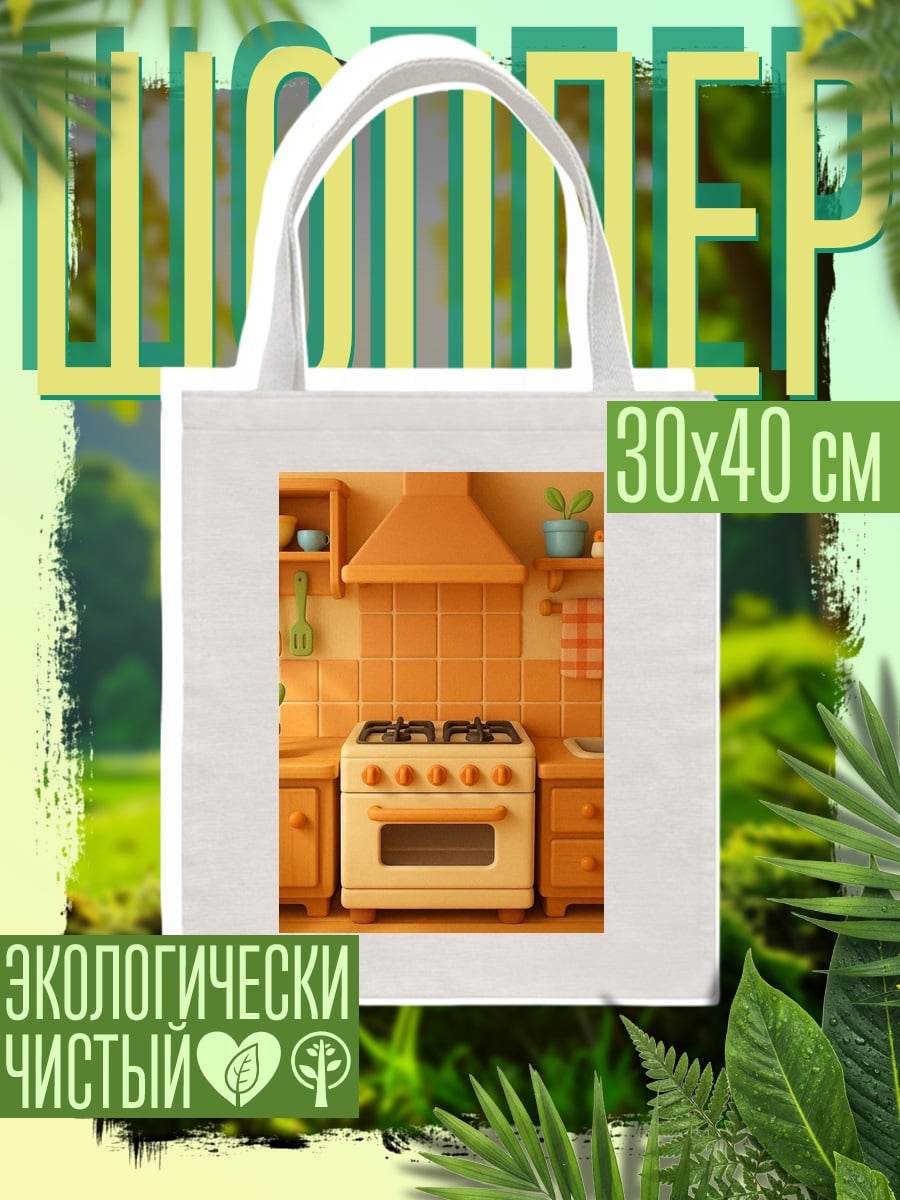 Шоппер Оранжевая кухня арт