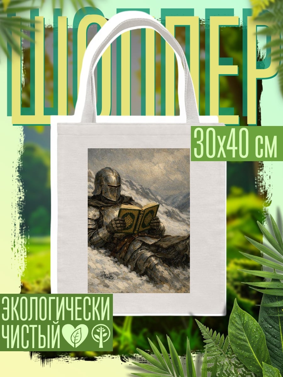 Шоппер Рыцарь читает книгу