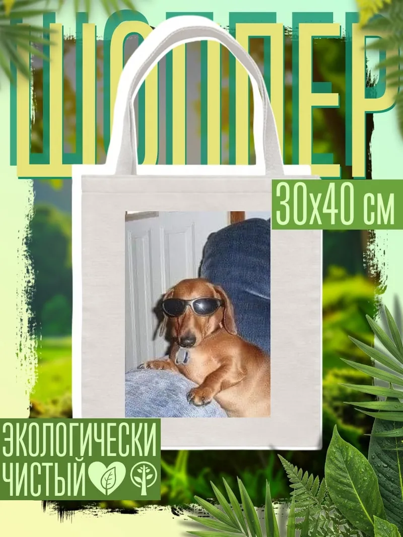 Шоппер Такса в очках