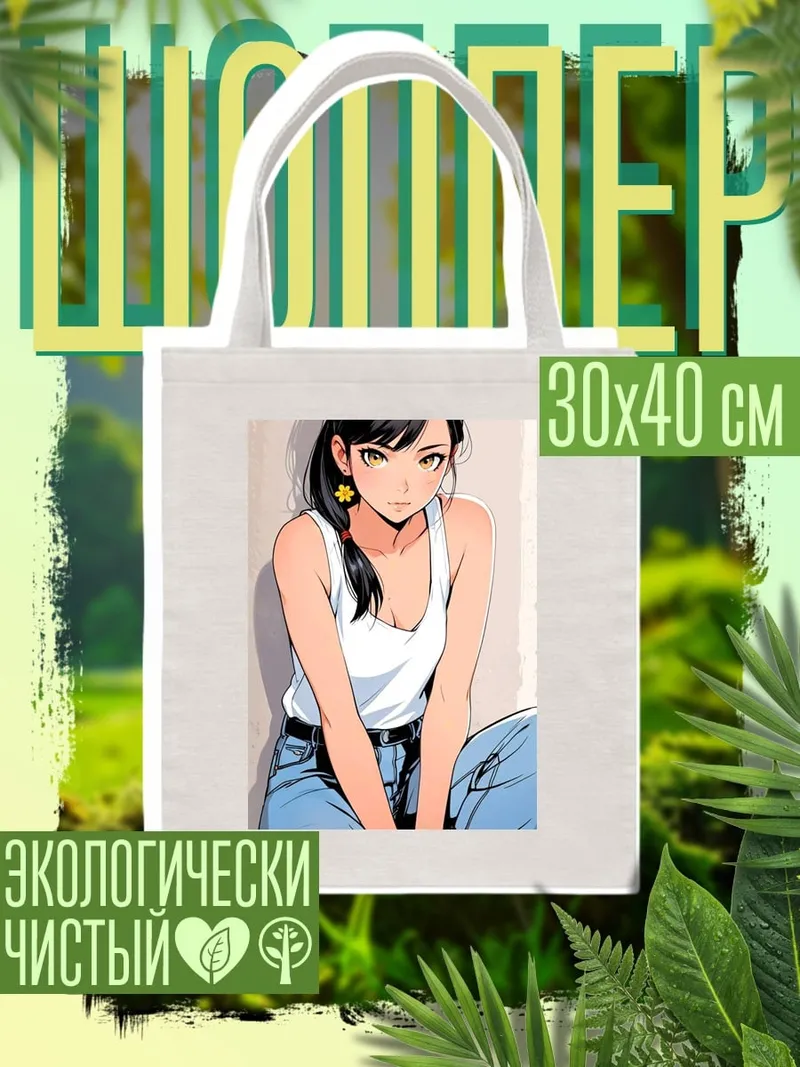 Шоппер девушка в майке