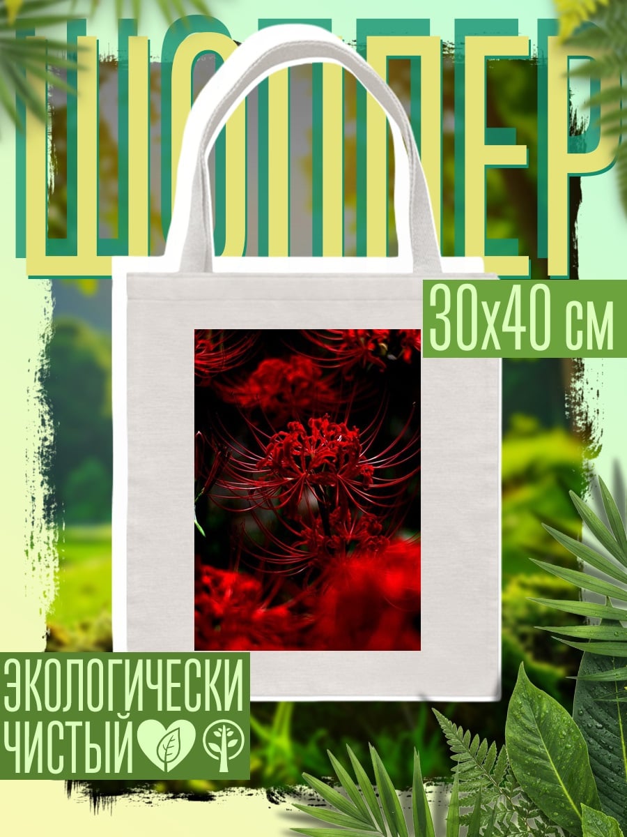 Шоппер Красные цветы