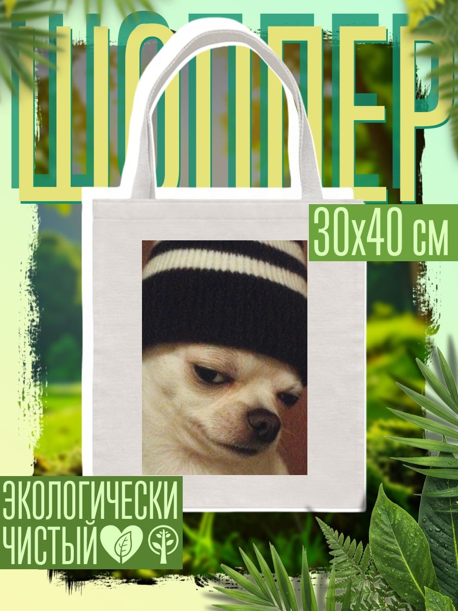 Шоппер Чихуахуа в шапке
