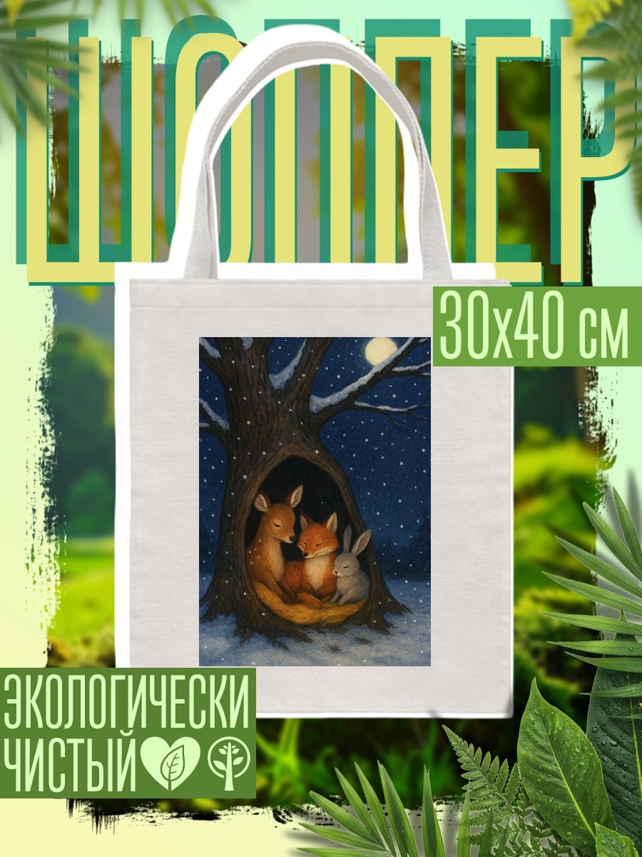 Шоппер Зимняя сказка в лесу