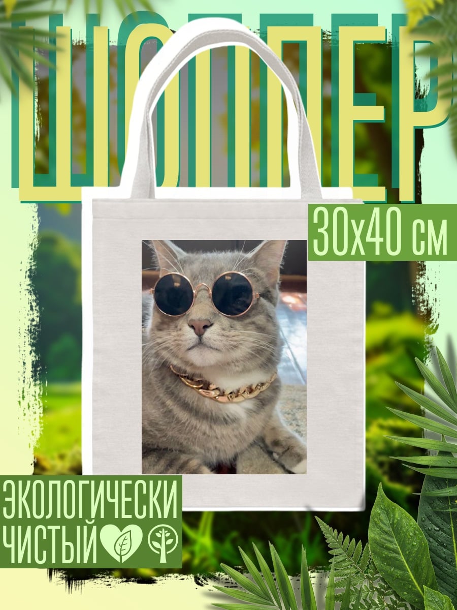 Шоппер Кот в очках