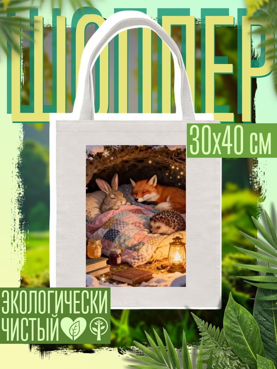 Шоппер Зимняя нора с животными