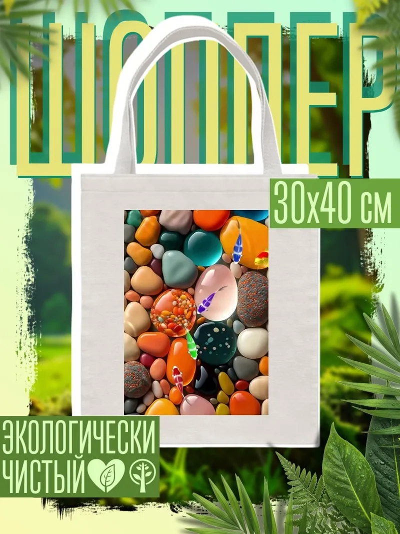 Шоппер Разноцветные камни