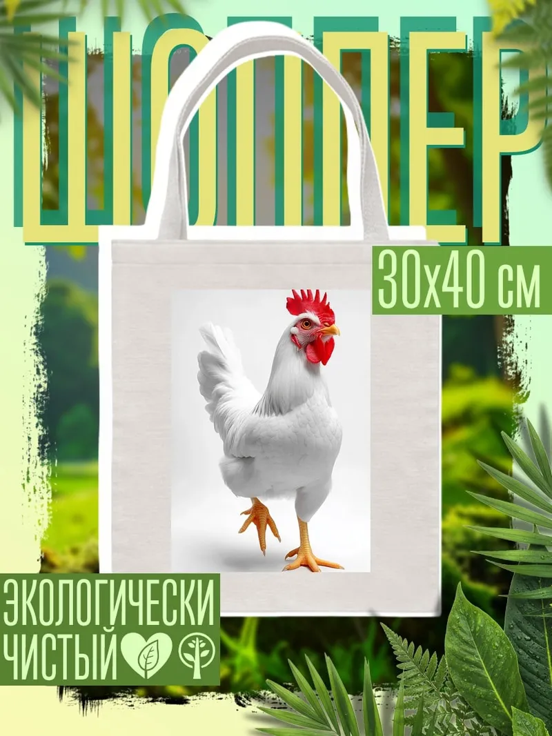 Шоппер Белый петух