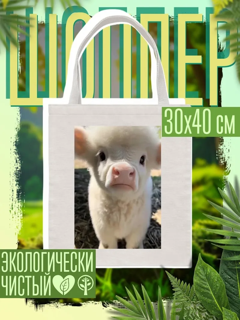 Шоппер Белый бычок