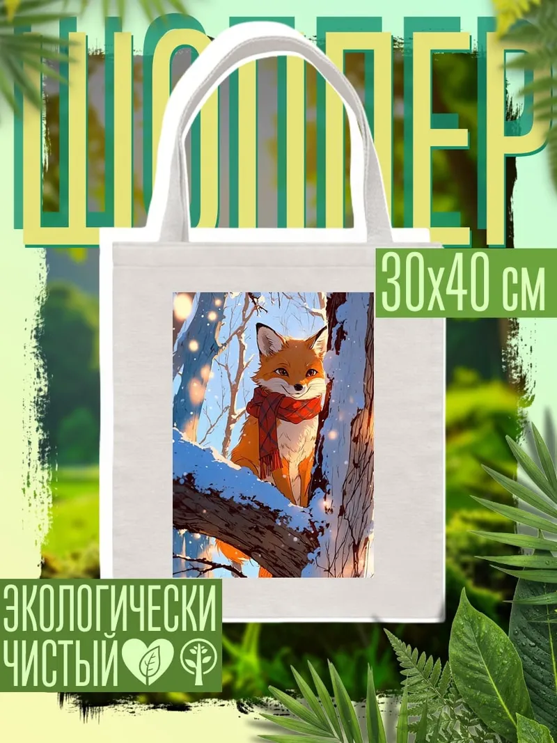 Шоппер Лиса в шарфе