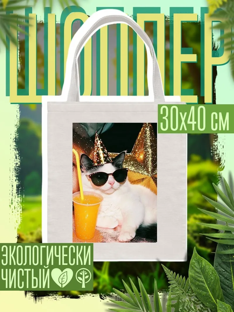 Шоппер Кот в очках