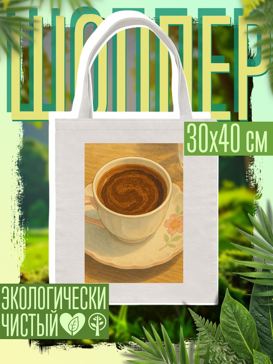 Шоппер Кофе с рисунком