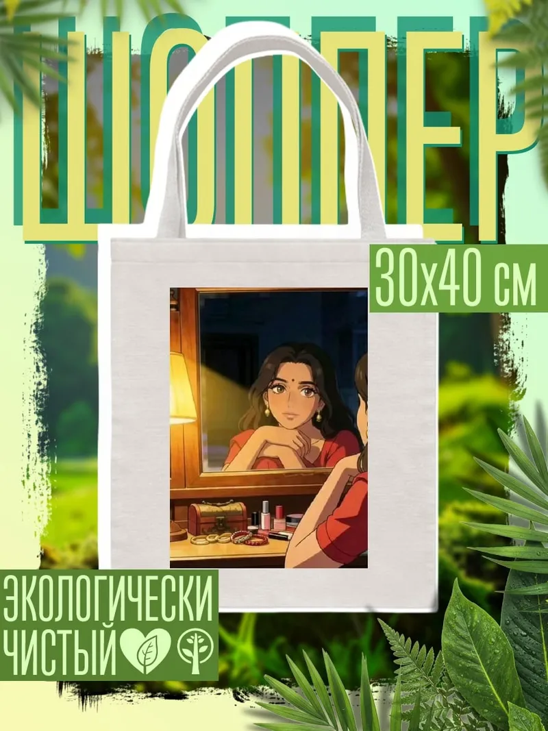 Шоппер Девушка у зеркала