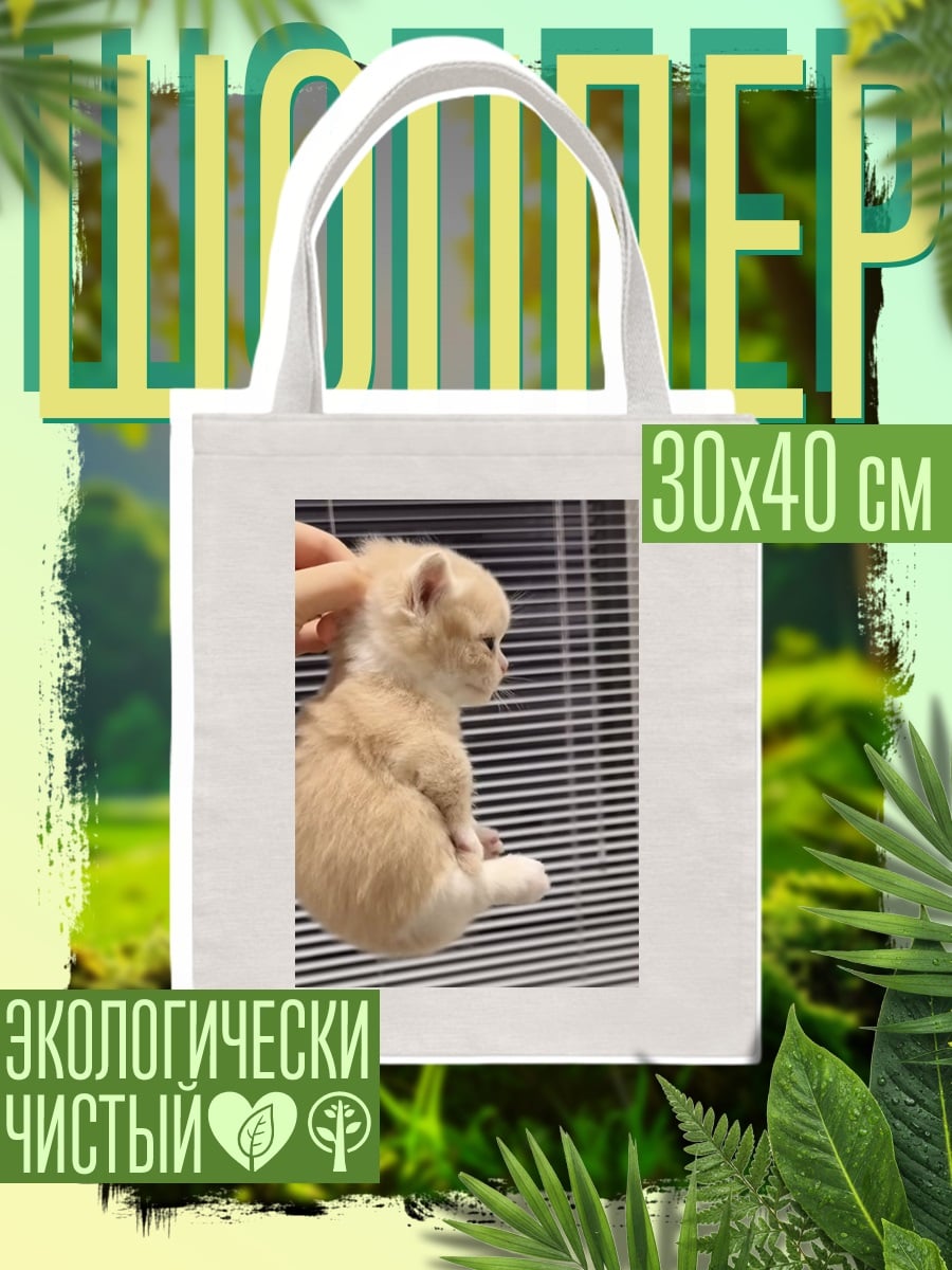 Шоппер Маленький котенок на руках