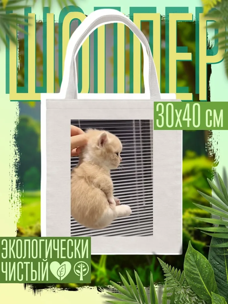 Шоппер Маленький котенок на руках