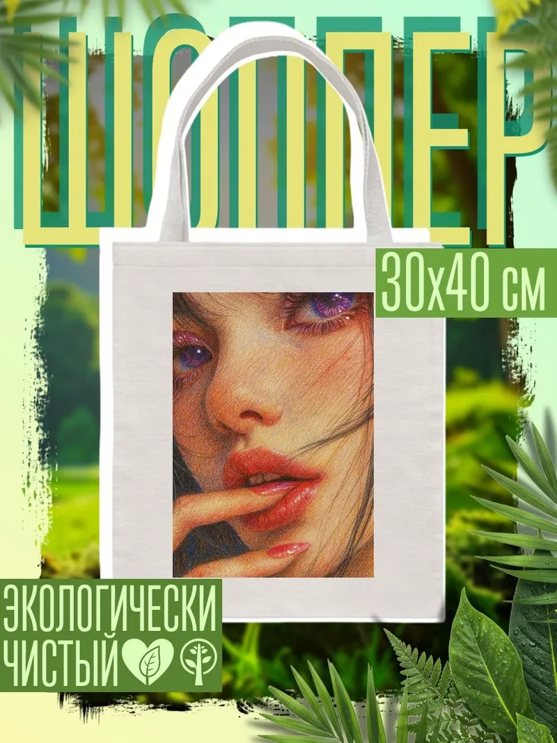 Шоппер Девушка с фиолетовыми глазами