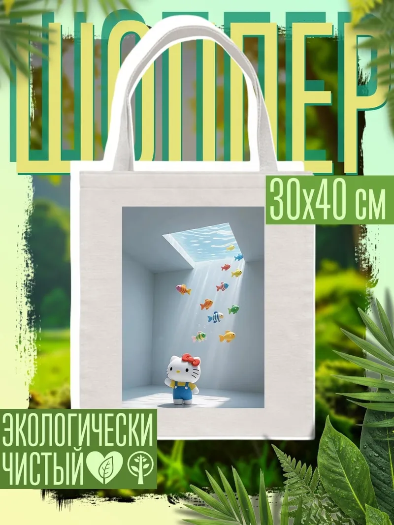 Шоппер Хелло Китти и рыбки