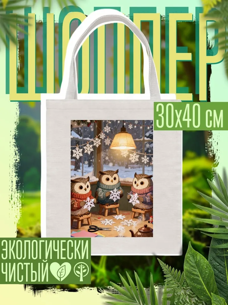 Шоппер Совы делают снежинки