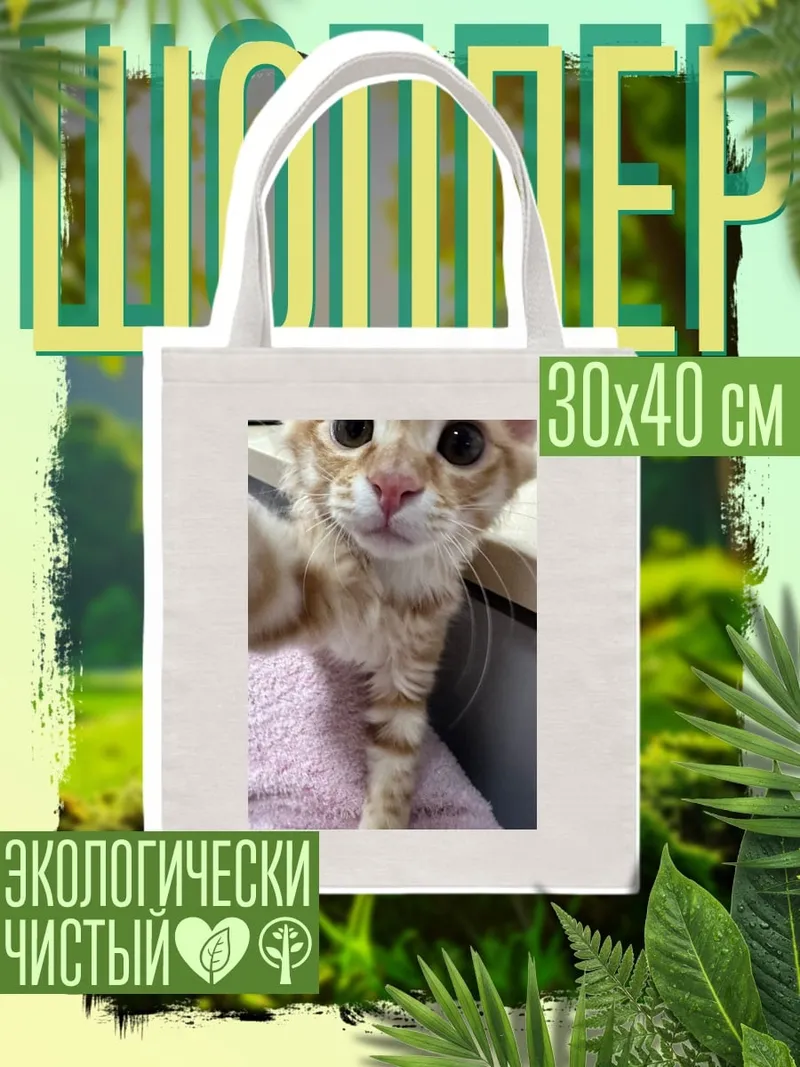 Шоппер Кот делает селфи